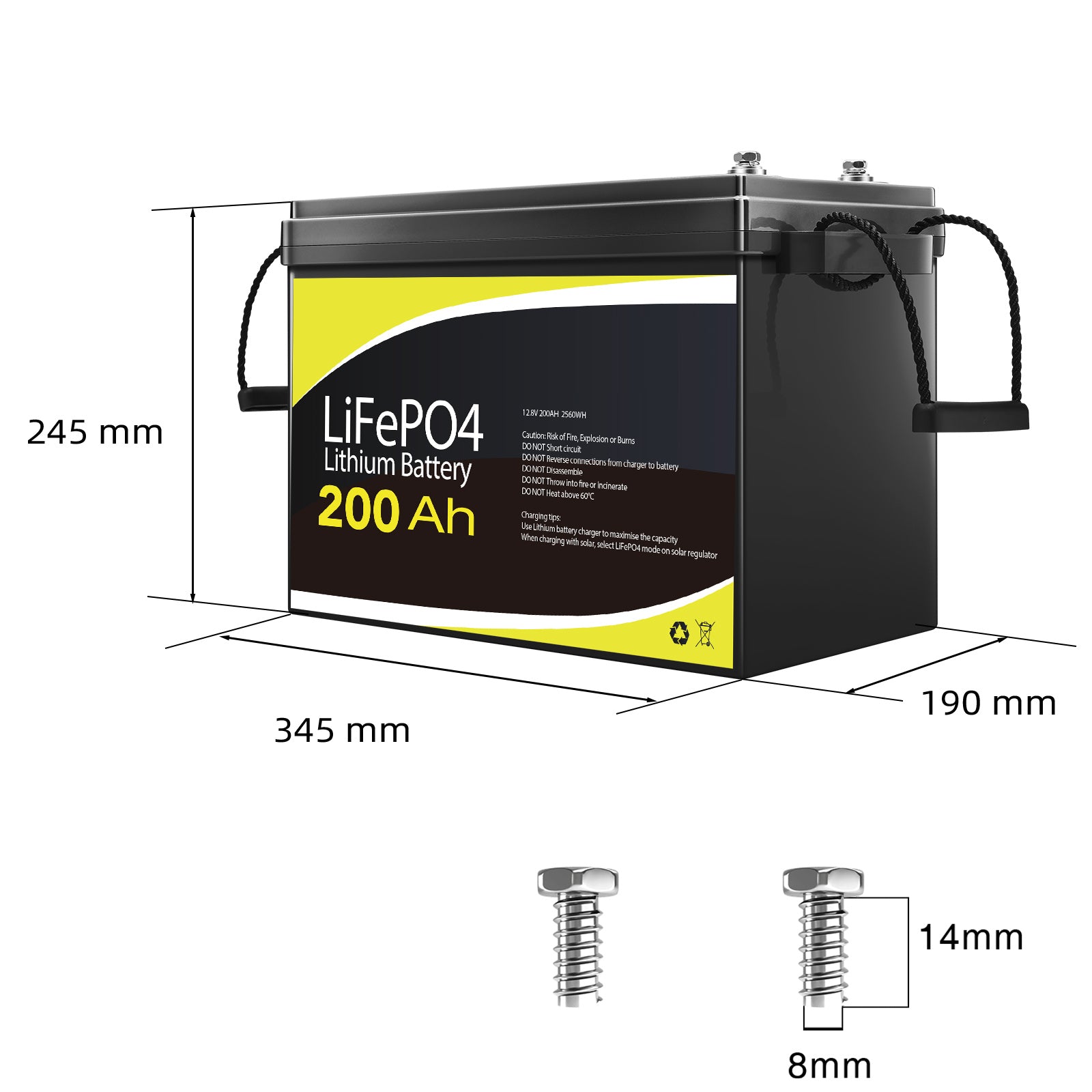 Gentrax 12V 200Ah Lithium LiFePO4 Battery