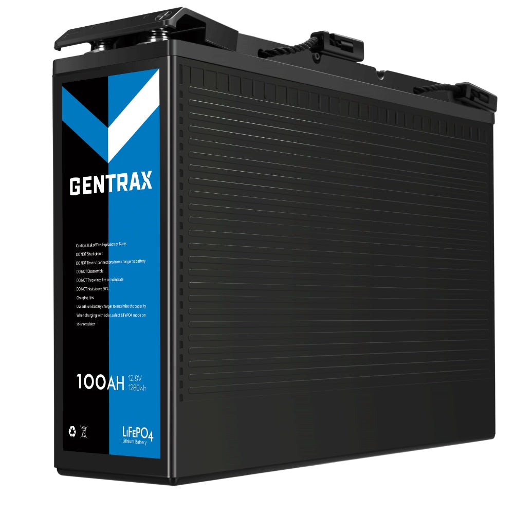 Gentrax 12V 100Ah Slim LiFePO4 Battery